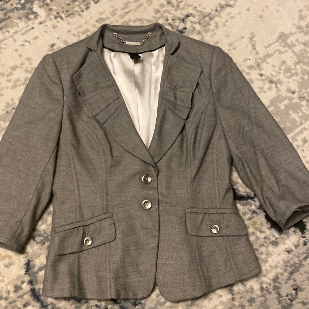 Grey suit coat-high quality material